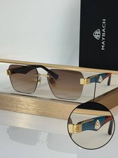 Maybach Designer Rimless Sunglasses Gold Frame Gradient Brown Lens Premium Luxur