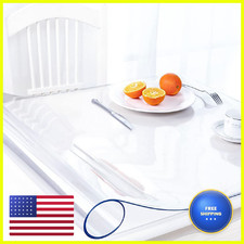 Aimergro 14X48 Inch Table Cover 1.5Mm Thick Clear Desk Mat Pvc Table Cover
