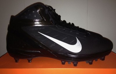 NIKE Alpha Talon Elite 3/4 Molded Football Cleat Black Silver NEW Mens 11.5 13.5