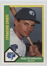1990 CMC AAA Syracuse Chiefs Green Back Andy Dziadkowiec #25 0q3