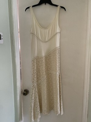 Jil Sander Ivory Silk Lace Midi Dress Sleeveless Scoop Neck Size 34 | eBay Jil Sander Ivory Silk Lace Midi Dress Sleeveless Scoop Neck Size 34 | eBay
