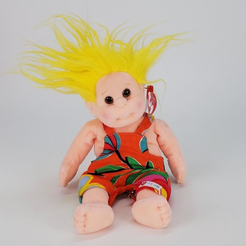 Ty Beanie Kids Jammer Plush Doll Yellow Hair Tropical Romper Vintage 1992 Tag