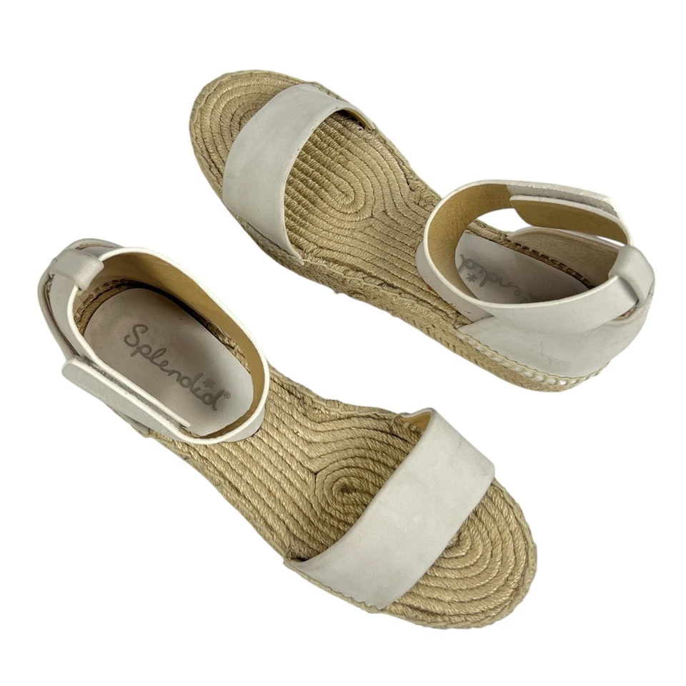 Splendid Jensen Espadrille Sandals Size 8 M Leather Open Toe Flatform Platform - Image 3 of 4