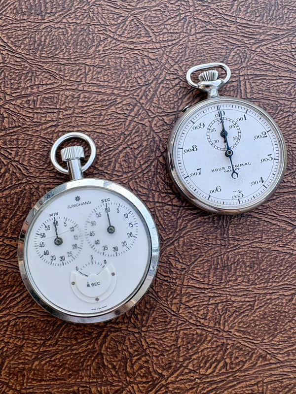 Junghans Mechanical Chronograph Gallet Hour Decimal Stopwatch Working Condition 