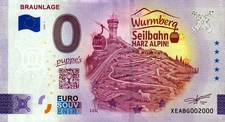 Zero Euro Note - 0 Euro Note - Braunlage - Wurmberg Cable Car 2025-1