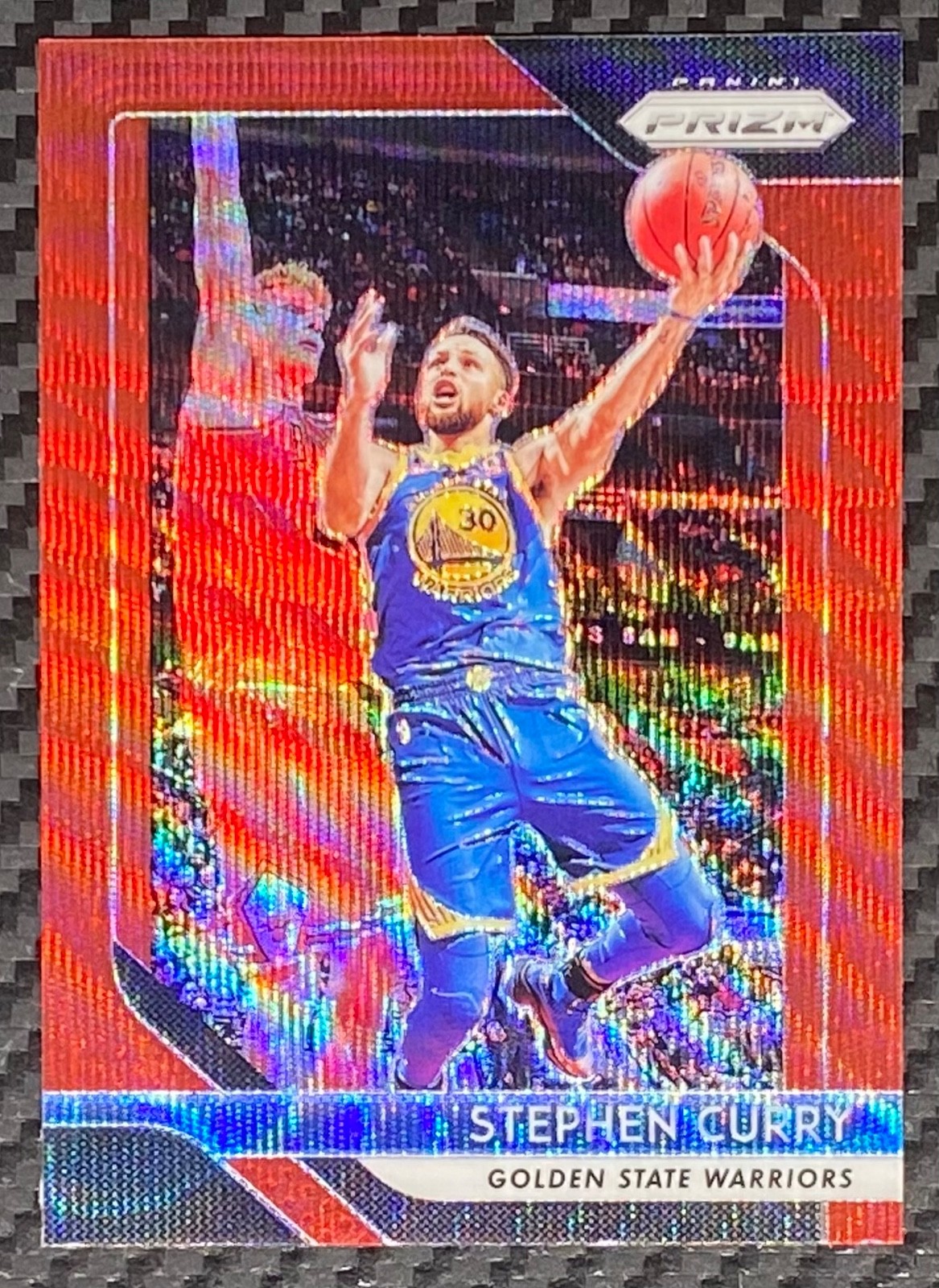 2018-19 Prizm Stephen Curry #222 Ruby Wave Golden State Warriors