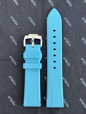 Horus Watch Straps FKM 20mm Lug For Multiple Brands - Miami Blue, Quick Release