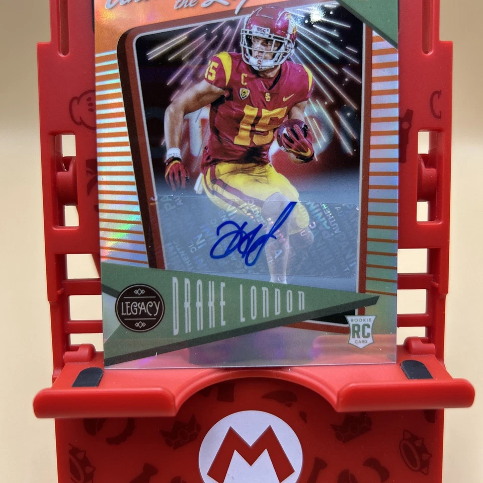 2022 Panini Legacy Under the Lights Auto RC Orange #9 Drake London 50/50 - Image 2 of 4