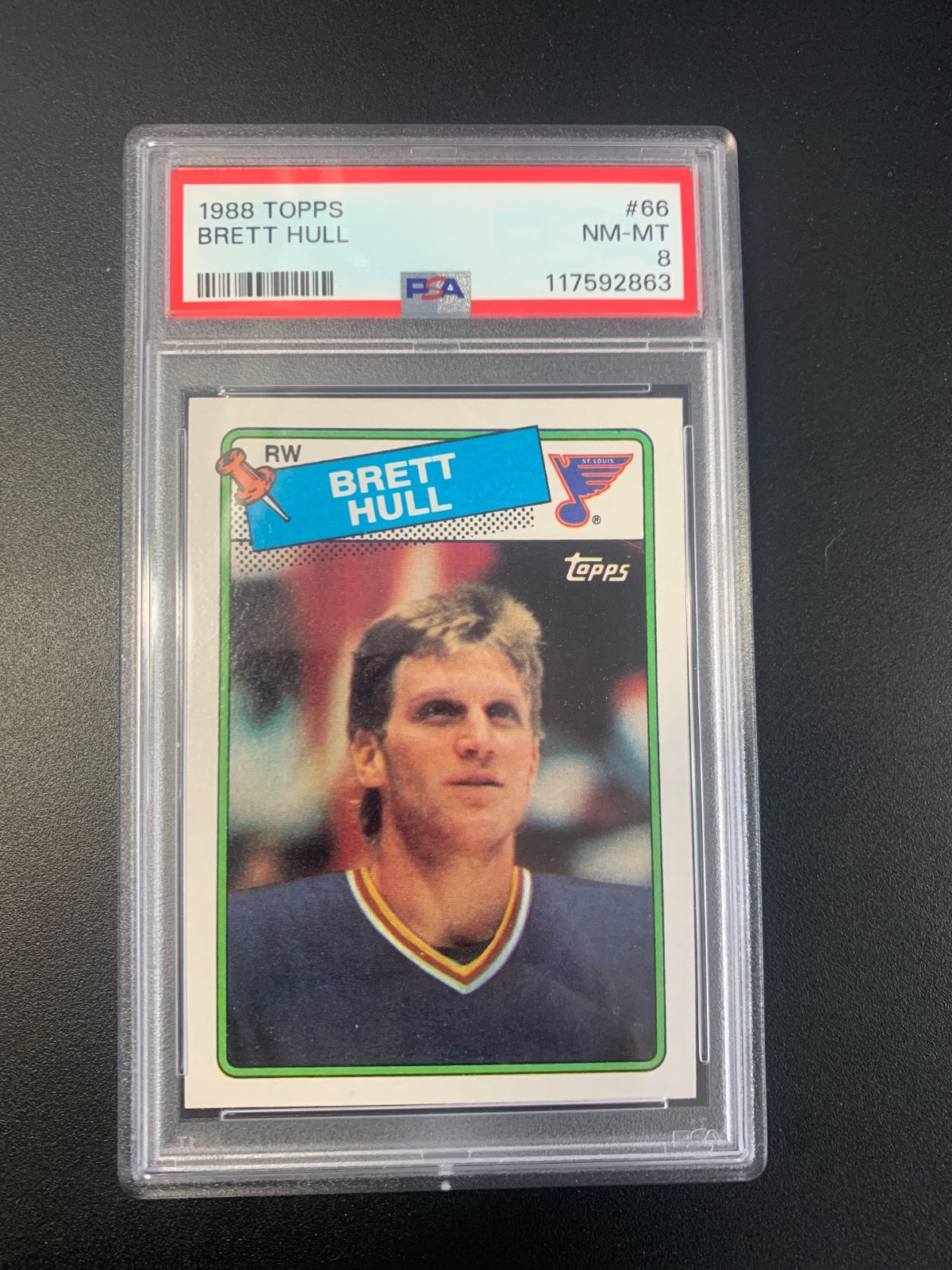 1988-89 Topps - Brett Hull #66 (RC) Graded PSA 8 Well Centered
