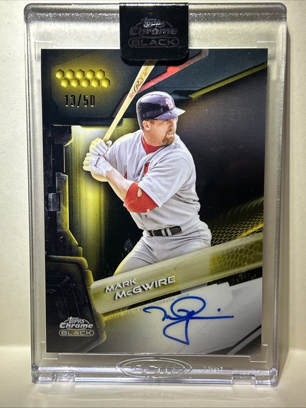 Mark McGwire 2026 Topps Chrome Black Encased Gold Auto /50 Cardinals / A’s 