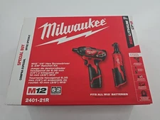 Milwaukee M12 12V Li-Ion Ratchet & Screwdriver Combo Kit (2401-21R)