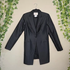 Vintage Rickie Freeman Teri Jon Nites Women's Black Silk & Wool Formal Jacket