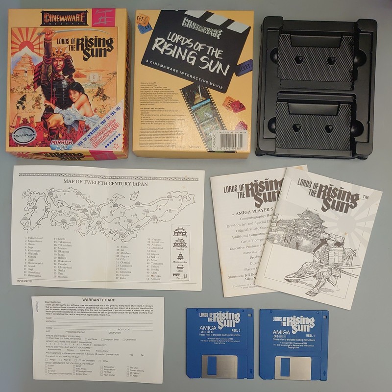 LORDS OF THE RISING SUN - Commodore Amiga - by Cinemaware 🕹️TESTED & WORKING🕹️