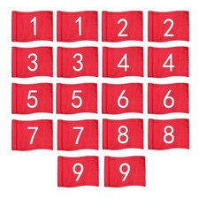 LECEHIVO 18 Pcs Mini Golf Flags with Inserted 8.9 x 5.7 inches, White,Red