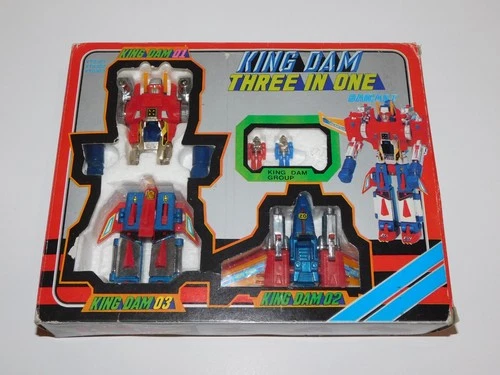 King Dam Three in One Die-Cast Robot Diaclone Diabattles Vintage Action Figure