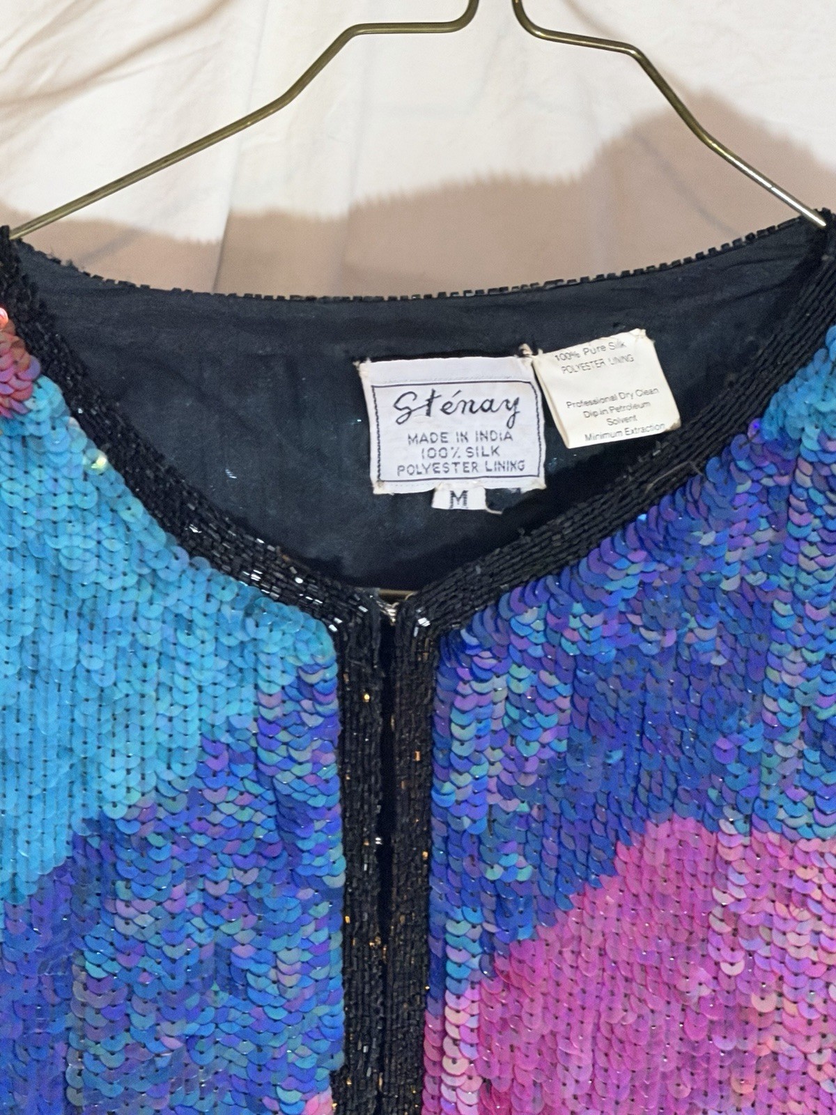 STENAY SILK JACKET SEQUIN JACKET  MEDIUM - image 9