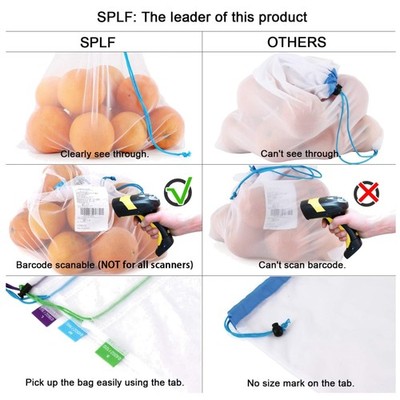 Color-Coded Mesh Bags for Fruits & Veggies
