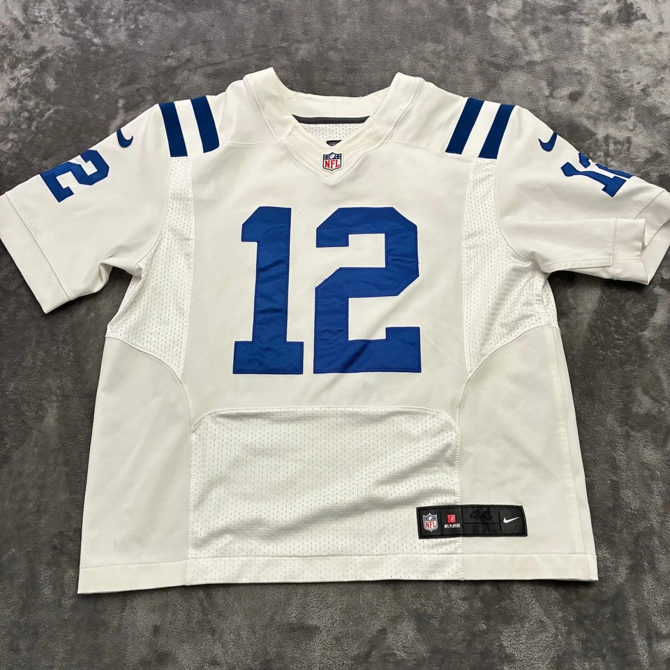 Camiseta masculina grande branca Nike Indianapolis Colts Andrew Luck 12 NFL futebol - Imagem 2 de 4