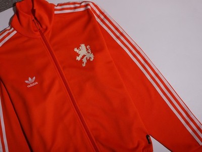 Adidas Track Jacket Netherlands L Orange Retro FIFA Football Rare