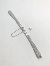 Vintage Speidel Loop End Band White Gold Filled Womens Band 5 1/2”