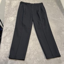 Polo Ralph Lauren Hammond Pants Mens 38x32 Navy Pleated Chino Cuffed 100 Cotton