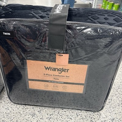 🖤Wrangler Black 2-Piece Comforter Set Twin-Black🖤