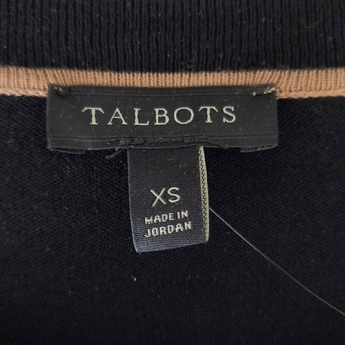 Talbots NWT Black Tan Long Sleeve Button down cardigan Women's sz XS - Picture 5 of 13