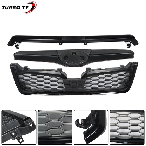 Upper Grille Honeycomb Grill Assembly Black For Subaru Forester 2014-2018 - Picture 16 of 19