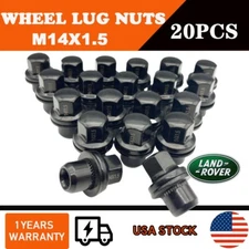 20x Mag 14x1.5 Lug Nut Range Rover LR2/3/4 Discovery Defender Stock Wheel Black
