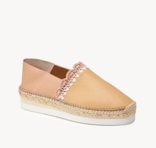 NEW 325 See By Chloe Glyn Brown Beige Crochet Flat Espadrille Sz 41/ US 11