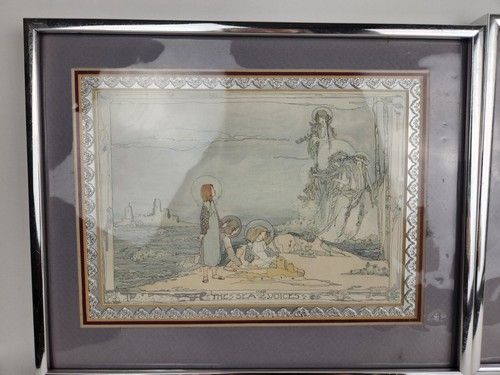 2 Framed Art Nouveau Prints 'The Sea Voices' 'The Woodlands' By Jessie King - Picture 17 of 18