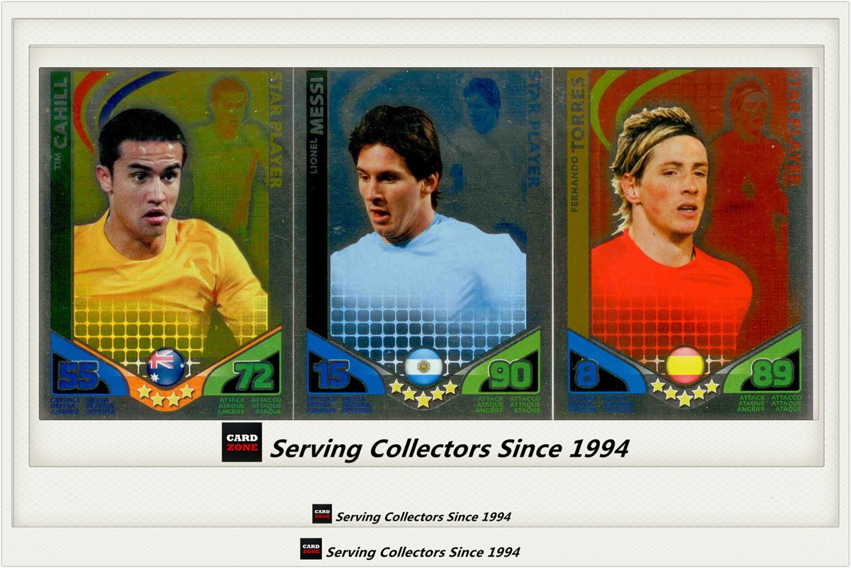 2010 Topps Match Attax Trading Card World Stars Soccer Full Card