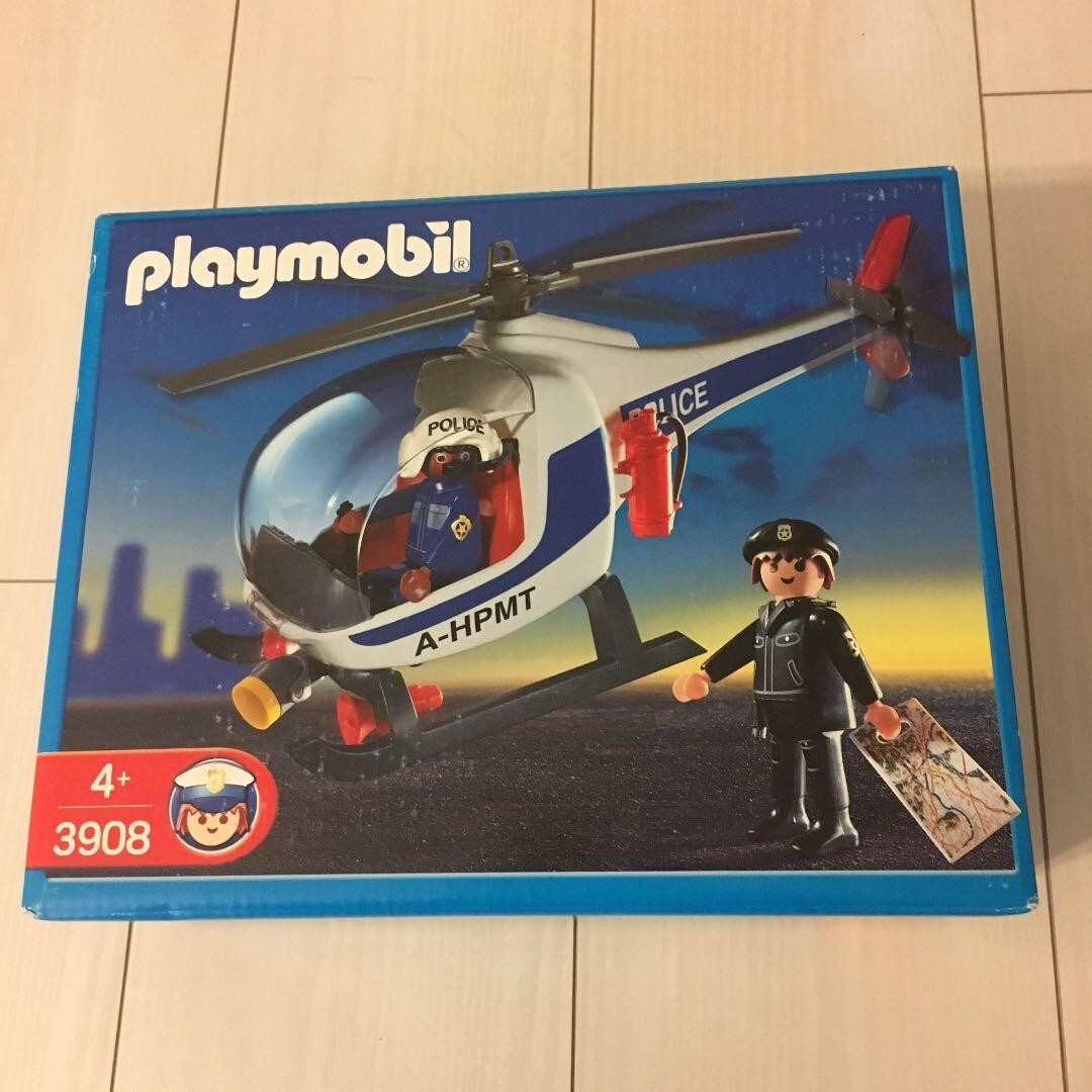 Playmobil 3908 Police Helicopter with Police and Pilot 2002