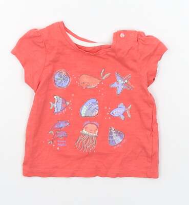 Mother Care Baby orange Baumwollmischung T-Shirt Größe 6-9 Monate