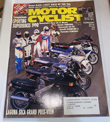 MOTORCYCLIST MOTORCYCLE MAGAZINE / APRIL 1990 / HONDA CBR1000 | eBay