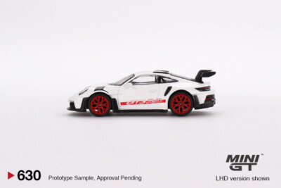 MINI GT Porsche 911 GT3 RS White With Pyro Red Accent Package #630