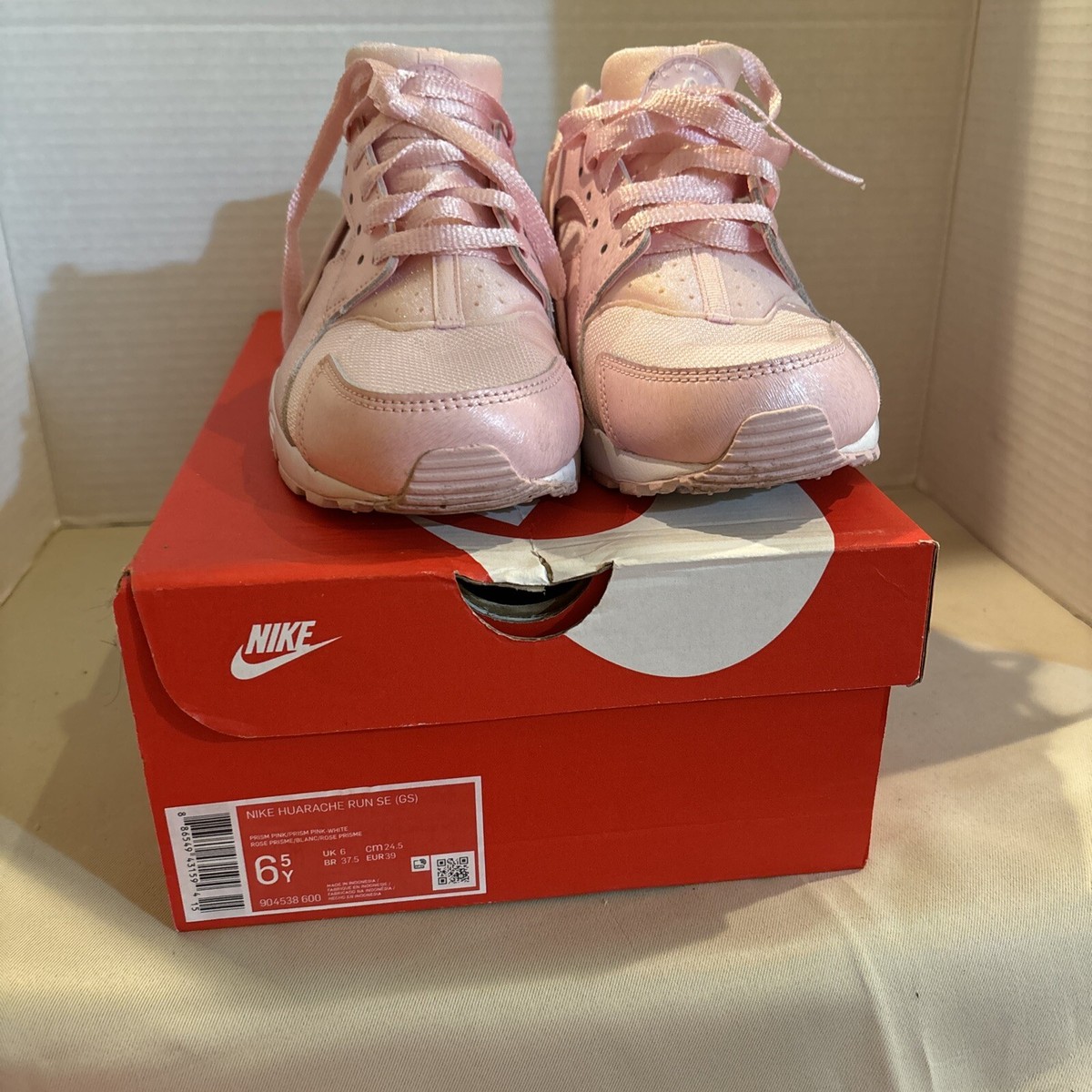 904538-600] Grade School Nike HUARACHE RUN SE GS 'PRISM PINK' | eBay