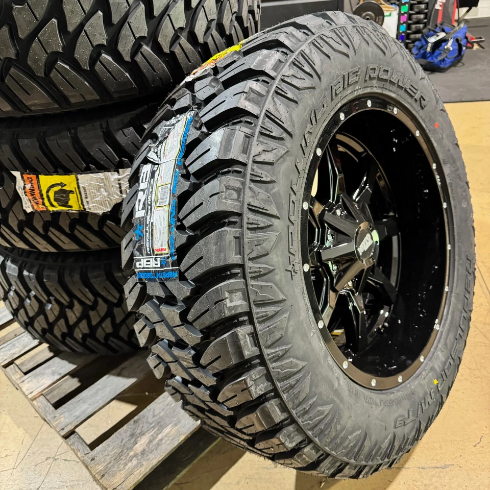 Ruedas 20x10 Moto Metal MO970 Negro 35" RBP MT Neumáticos 8x170 Ford Super Duty F250 Foto 4 de 4