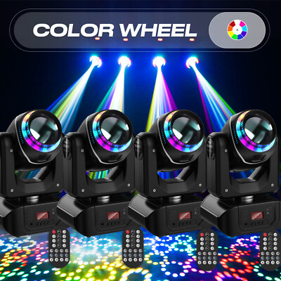 4X 120W 18Prism RGBW LED Moving Head Light 10Gobos Stage Beam DJ Disco Show DMX