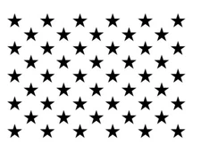 American Flag Union Stars Stencil
