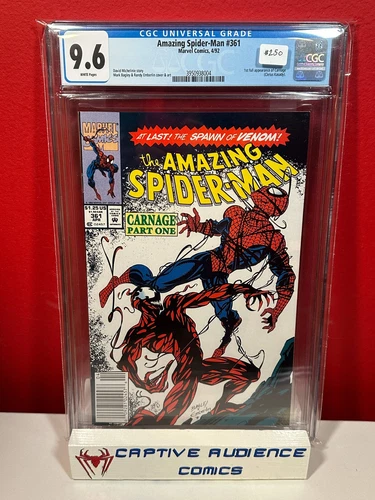 Amazing Spider-Man, The Vol. 1 #361 - 1st Carnage Newsstand Variant - CGC 9.6