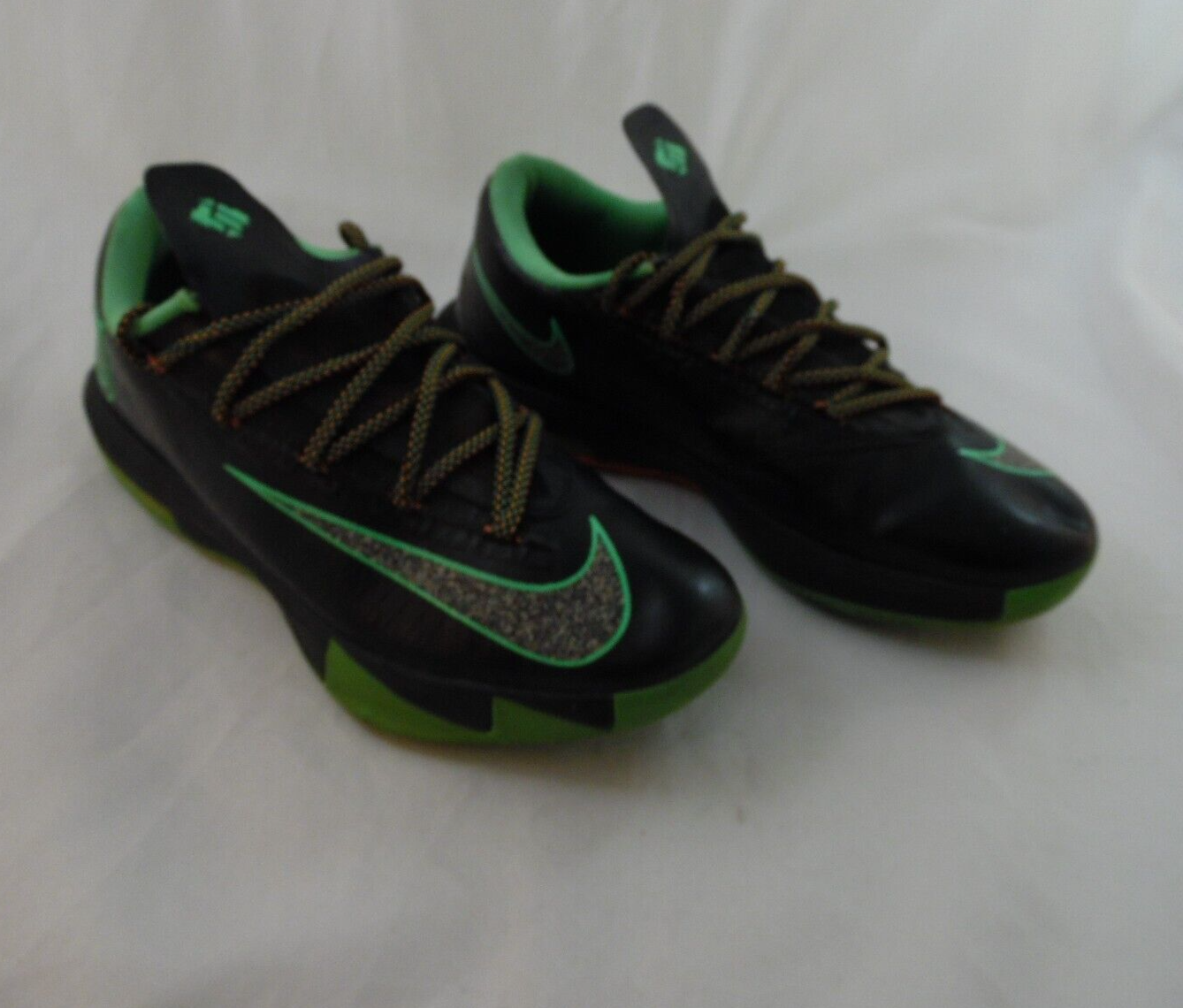 SAOLA Nike Uomo KD 6 'Night Vision' Brasile Sneakers 2014 Taglia 9 599424 093 Nero Verde