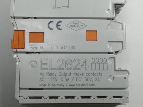 Beckhoff EL2624 Terminal 4x Relay Output Module 125VAC - Picture 3 of 5