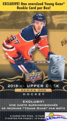 2018/19 Upper Deck Series 1 Hockey SPECIAL Factory Sealed Box-JUMBO YOUNG GUN ! 