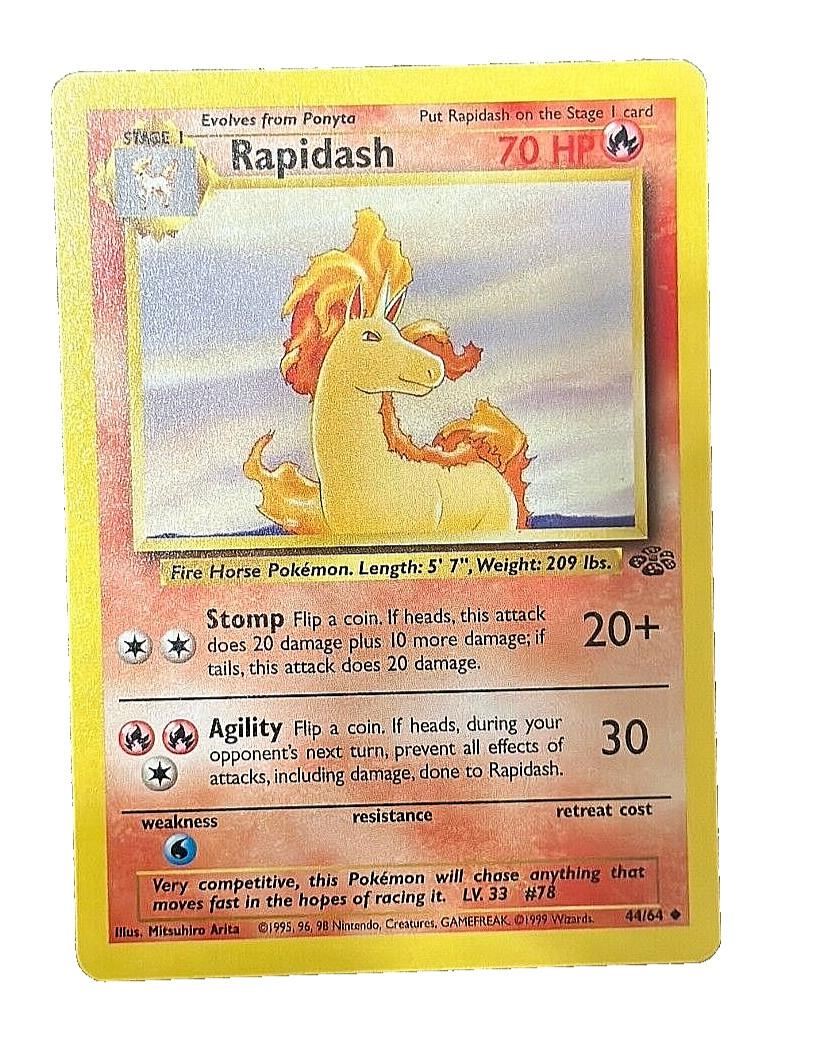 Pokémon TCG 1st Edition Jungle Set Rapidash 44/64 NM