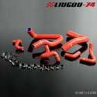 Red Silicone Radiator Hose Clamps Kit Fit For 86-93 Ford Mustang GT LX Cobra 5.0