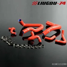 Red Silicone Radiator Hose Clamps Kit Fit For 86-93 Ford Mustang GT LX Cobra 5.0