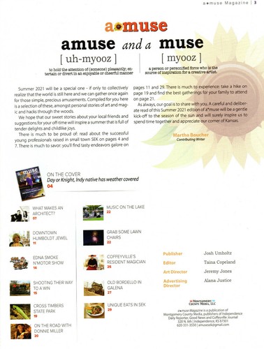 A*MUSE Magazine Summer 2021 Stacia Knight South East Kansas Recreation & Events - Picture 2 of 2