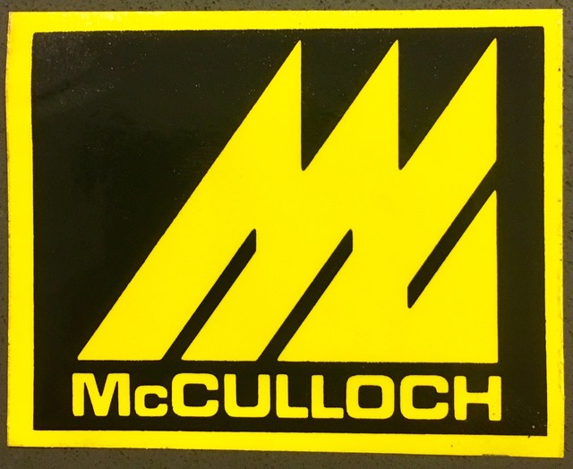 Vintage McCulloch Chainsaw Sticker/Decal. Early 1970’s. eBay