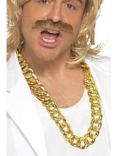 1970S 80S ADULT PIMP GANGSTER RAPPERS COSTUME BIG CHUNKY NECKLACE GOLD CHAIN